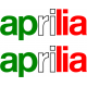 Aprilia lettering - Italian flag