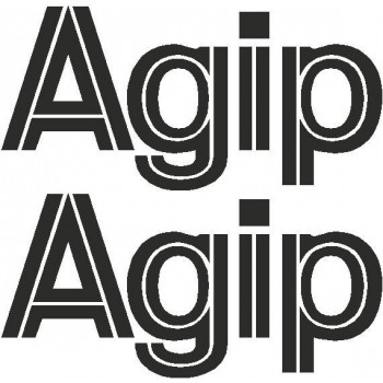 Agip decals - Single colour lettering