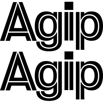 Agip Lettering - Single Colour Sticker
