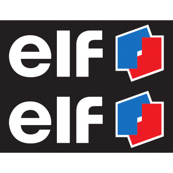 Elf Lettering And Logo Background Sticker