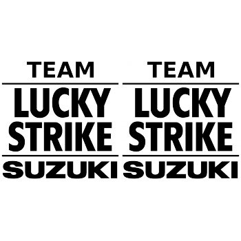 Lucky Strike Team Suzuki - Single Colour Decal