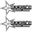 Rockstar Logo And Lettering - Single Colour Sticker