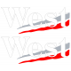 West sponsor sticker - White