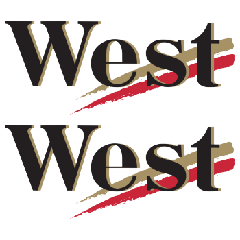 West Gold Shadow Sticker