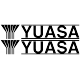 Yuasa Small Lettering - Single Colour Sticker
